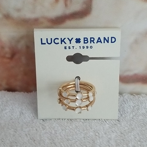 Lucky Brand Jewelry - New Lucky Brand Mother of Pearl Stack Ring (3)